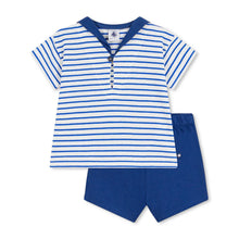Load image into Gallery viewer, Baby Sailor Stripe Tee and Shorts Set
