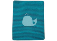 Load image into Gallery viewer, Whale and Stripes Baby Blanket
