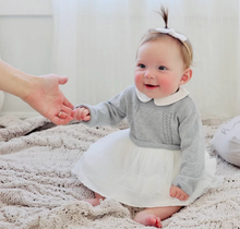 Load image into Gallery viewer, Milan Knit Baby Peter Pan Collar Tutu Dress
