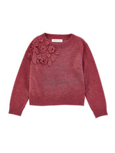 Load image into Gallery viewer, Rose Violet 3D Flower Sweater

