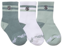 Load image into Gallery viewer, Kids Socks 3-Pack Pine
