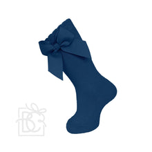Load image into Gallery viewer, Knee Socks With Gross Grain Side Bow
