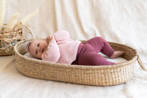'Love' Embroidered Chunky Knit Baby Sweater (Organic)