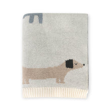 Load image into Gallery viewer, Buddy Dog - Organic Jacquard Sweater Knit Baby Blanket
