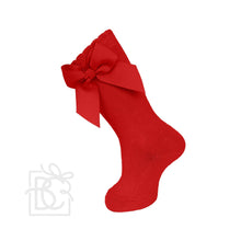 Load image into Gallery viewer, Knee Socks With Gross Grain Side Bow
