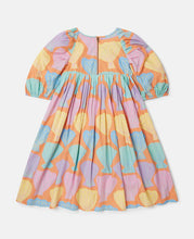Load image into Gallery viewer, Puff Sleeves Scallop Shell Dress
