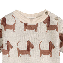 Load image into Gallery viewer, Doxie Dog Jacquard Knit Baby Pullover (Organic Cotton)
