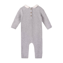 Load image into Gallery viewer, Milan Knit Peter Pan Collar Chevron Baby Jumpsuit (Organic)
