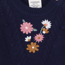 Load image into Gallery viewer, Floral Embroidered Chunky Baby Pullover Sweater (Organic)
