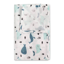 Load image into Gallery viewer, Whales Baby Swaddle Blanket (Organic Muslin)

