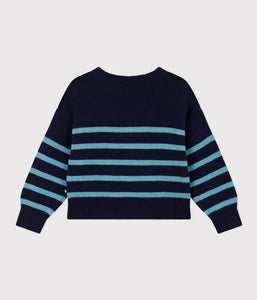 Navy and Blue Striped Sweater