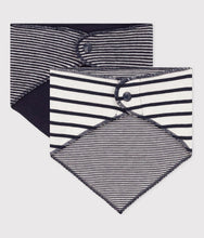 Load image into Gallery viewer, Striped Bandana Bibs- Set of 2
