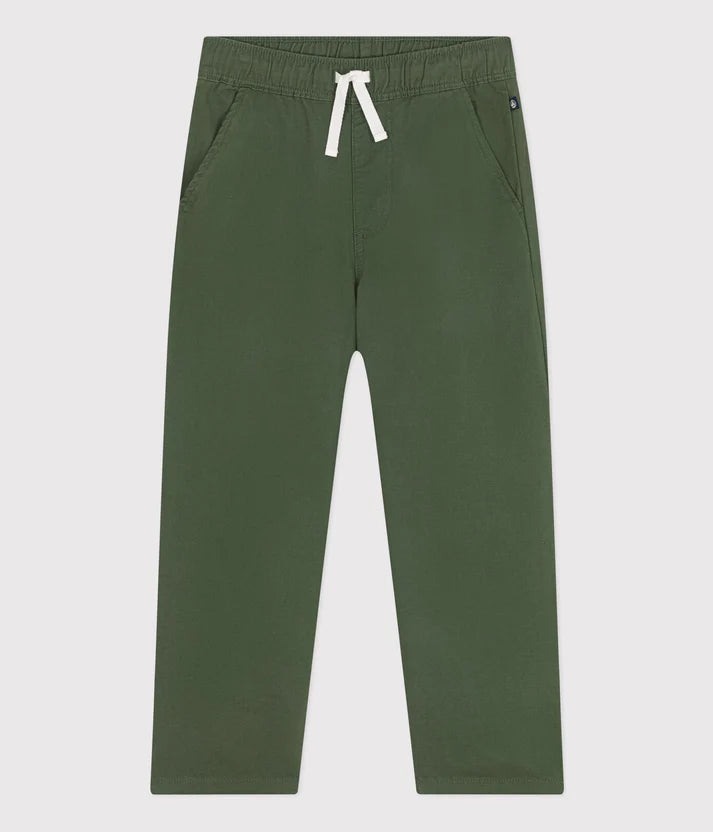 Petit Bateau Boys Twill Pull-on Pants