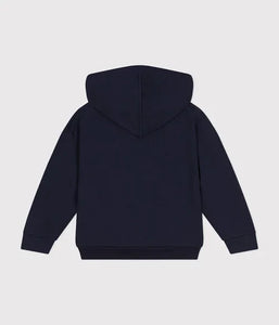 Petit Bateau Zip Hoodie with Heart Patch