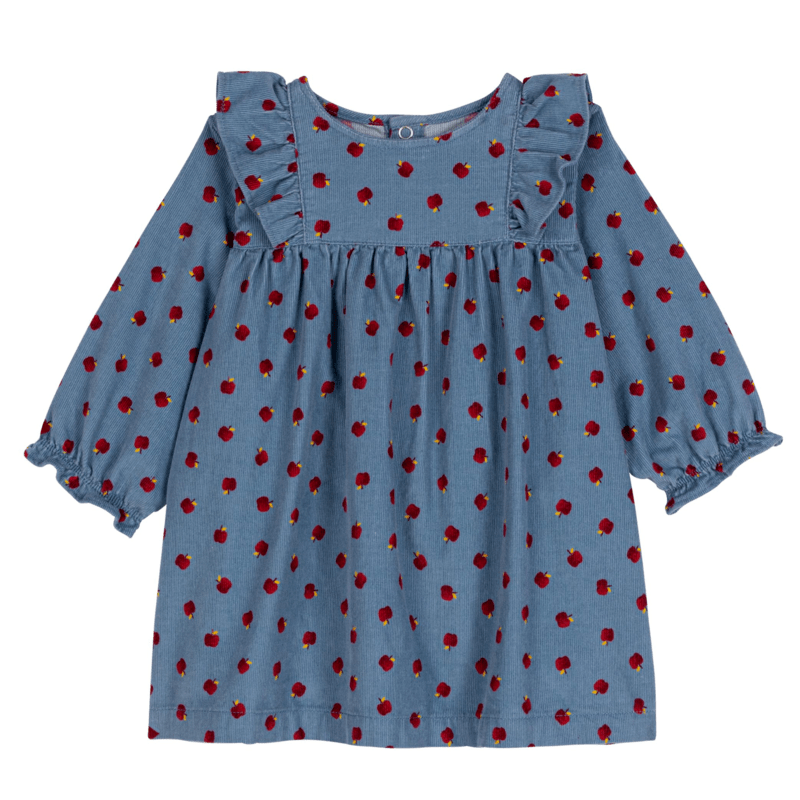Baby Corduroy Dress with Apples