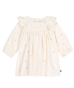 Baby Corduroy Dress with Silver Stars