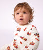 Baby Boy Back Snap Fire Truck Footie