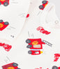 Baby Boy Back Snap Fire Truck Footie