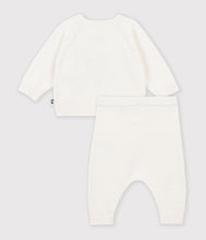 Load image into Gallery viewer, Baby 2 Piece Cream Dog Knit Sweater and Pants
