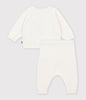 Baby 2 Piece Cream Dog Knit Sweater and Pants