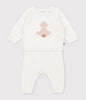 Baby 2 Piece Cream Dog Knit Sweater and Pants