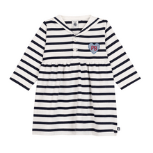 Load image into Gallery viewer, Striped dress with a heart logo

