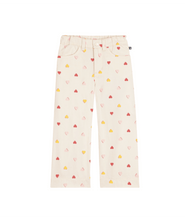 Load image into Gallery viewer, Beige pants with colorful heart pattern o
