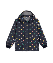 Load image into Gallery viewer, Baby Girl Multi Heart Hooded Raincoat
