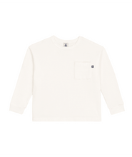 Load image into Gallery viewer, White long-sleeve shirt on a white background
