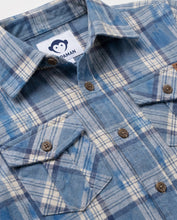 Load image into Gallery viewer, Flannel Shirt - Blue Dyed Plaid
