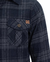 Load image into Gallery viewer, Flannel Shirt - Dark Navy Plaid

