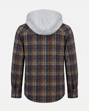 Load image into Gallery viewer, Earth Plaid Glen Hooded Shirt

