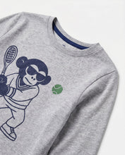 Load image into Gallery viewer, Heather Mist Tennis Graphic Long Sleeve
