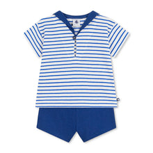 Load image into Gallery viewer, Baby Sailor Stripe Tee and Shorts Set
