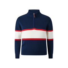 Load image into Gallery viewer, Classic Striped Half Zip Sweater
