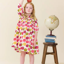 Load image into Gallery viewer, Girls Puff Sleeve Stevie- Pink Delicious Apples
