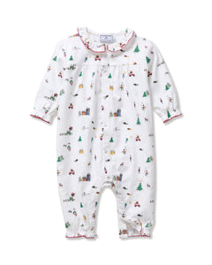Baby Twill Madeline Romper in Holiday Town