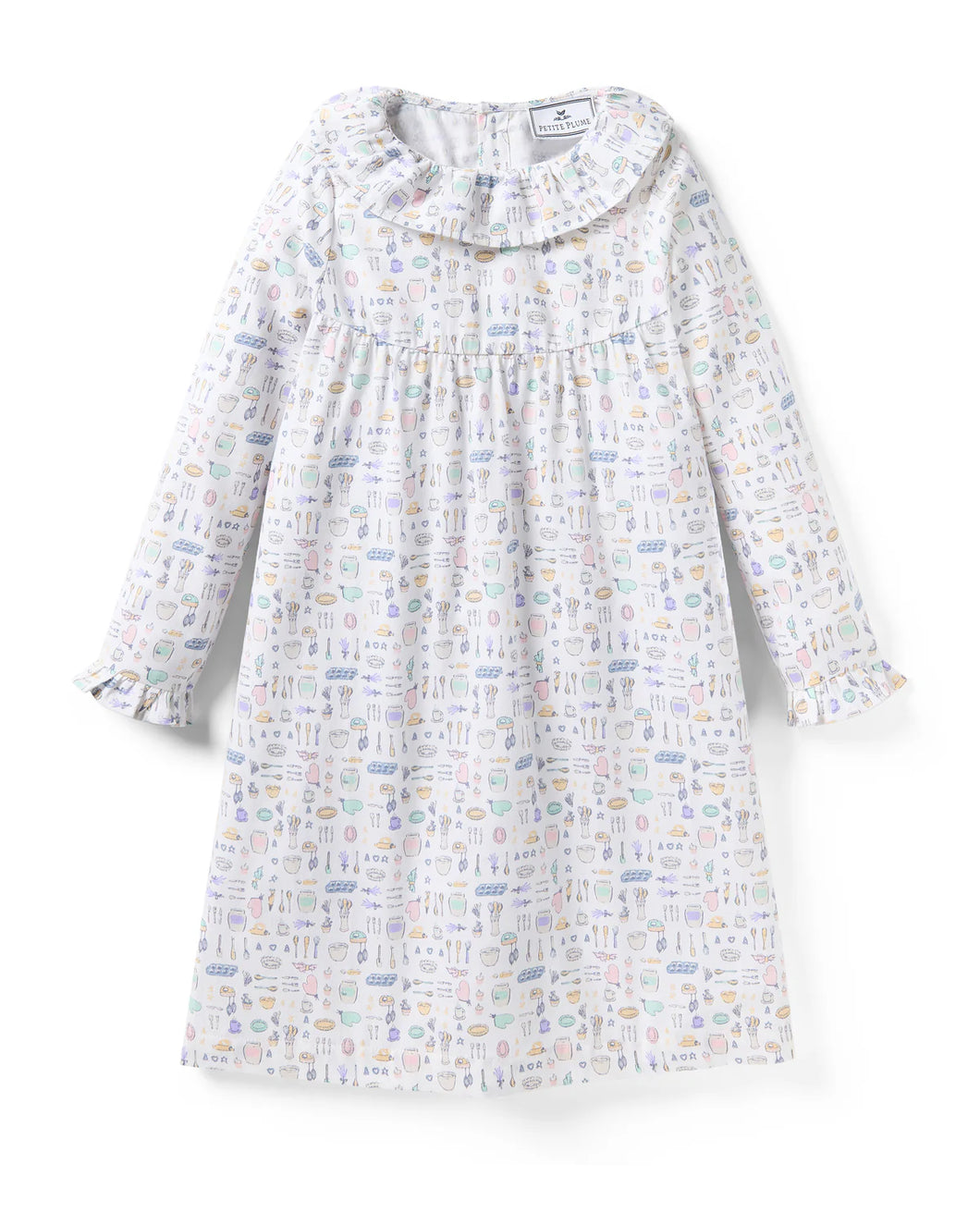 Twill Scarlett Nightgown in Baking Spirits Bright