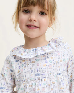 Twill Scarlett Nightgown in Baking Spirits Bright