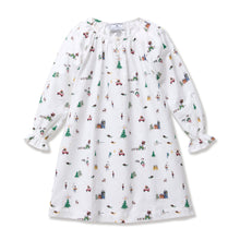 Load image into Gallery viewer, Twill Delphine Nightgown in Holiday Town

