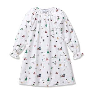 Twill Delphine Nightgown in Holiday Town