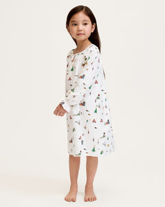 Twill Delphine Nightgown in Holiday Town