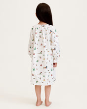 Load image into Gallery viewer, Twill Delphine Nightgown in Holiday Town
