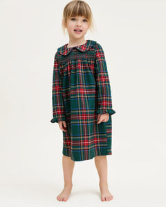 Brushed Twill Eloise Nightgown in Kensington Tartan