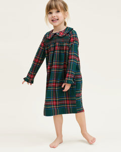 Brushed Twill Eloise Nightgown in Kensington Tartan