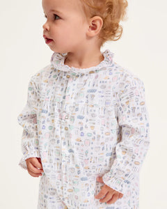 Baby Twill Madeline Romper in Baking Spirits Bright