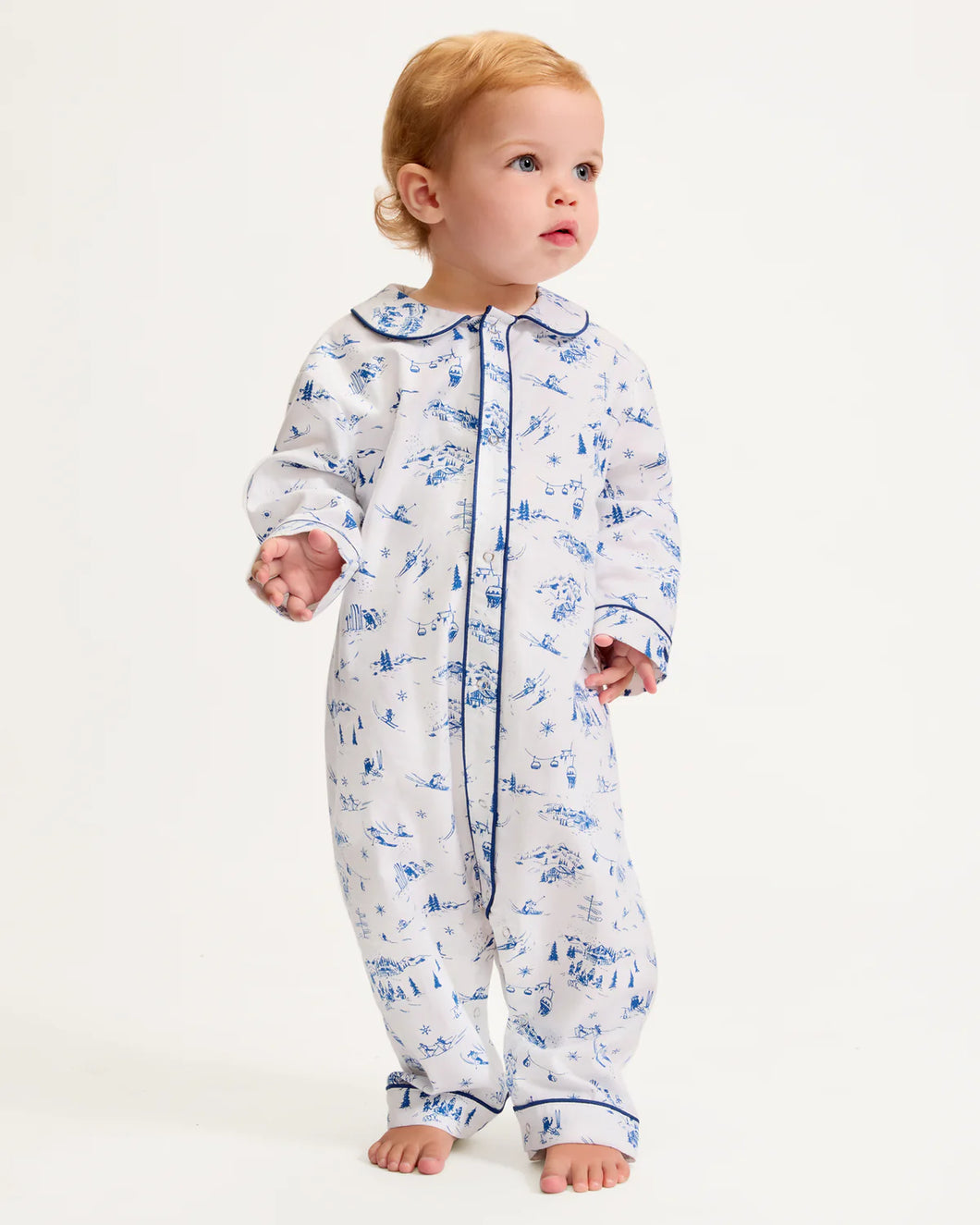 Baby Twill Cambridge Romper in Chalet Toile