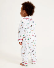 Load image into Gallery viewer, Baby Twill Cambridge Romper in Holiday Town

