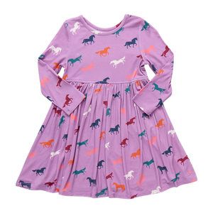 Purple Dress with horses