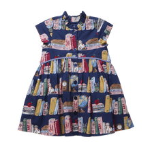 Load image into Gallery viewer, Girls Fatima Dress - Bookshelf
